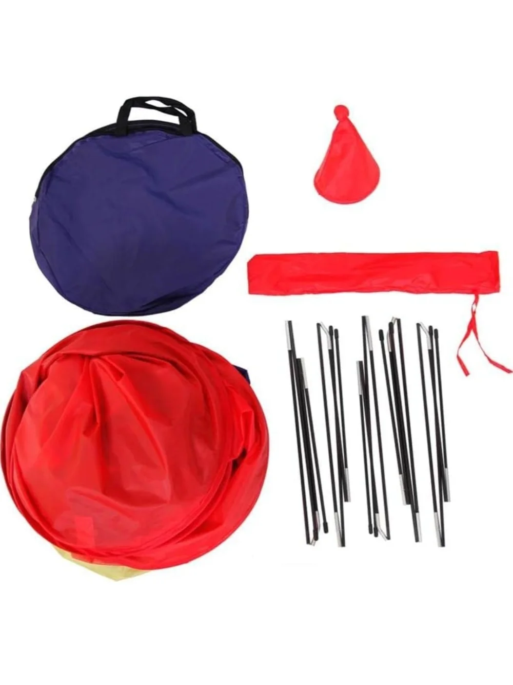 Kids Play Tent - Red and Navy Planet Design, Space Theme.